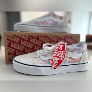 Vans Women's White and Pink Tie-Dye Sneakers